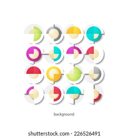 web design colorful circles template. abstract vector background