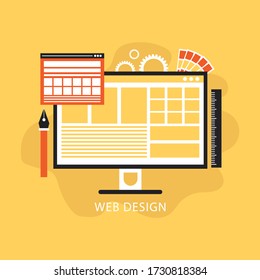 Web design concept Abstract flat design
