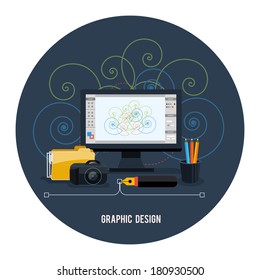 Web design concept. Graphic design