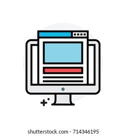 Web design concept Isolated Line Vector Illustration editable Icon