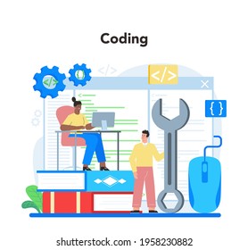 Web design concept. Presenting content on web pages. Website layout
