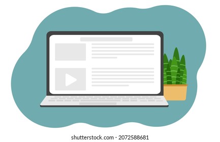 Web design concept, website page development. Landing page template. Web development, optimization, user experience. Vector flat illustration