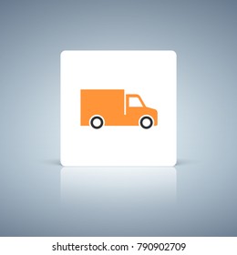Web design of delivery truck icon. Vector illustration