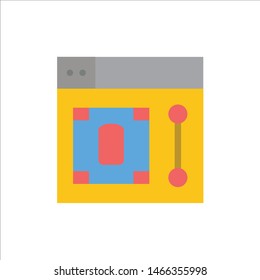 Web, Design, Designer, Tool  Flat Color Icon. Vector icon banner Template. Vector Icon Template background