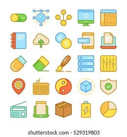 Web Design and Development Colored Vector Icons 5