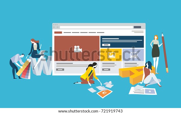 Web Design Development Flat Design Vector Royalty Free Stock Image