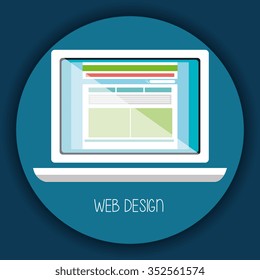 Web design development graphic illustration, vector eps10