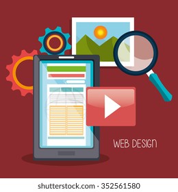 Web design development graphic illustration, vector eps10
