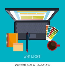 Web design development graphic illustration, vector eps10