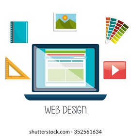 Web design development graphic illustration, vector eps10