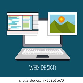 Web design development graphic illustration, vector eps10