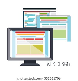 Web design development graphic illustration, vector eps10