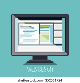 Web design development graphic illustration, vector eps10