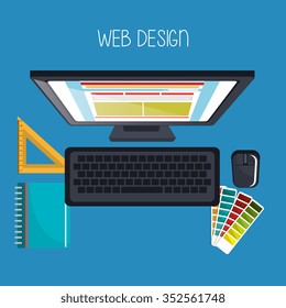 Web design development graphic illustration, vector eps10