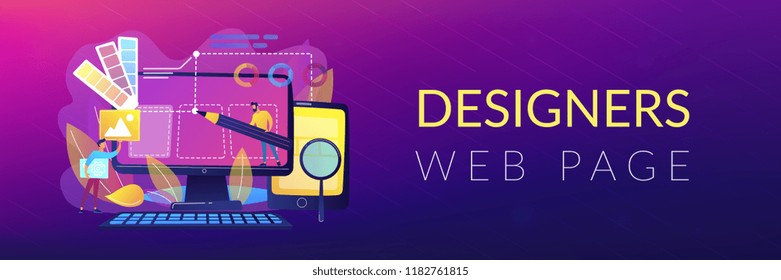 Web design development header or footer banner