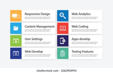 Web Design and Development Infographic Icon Set