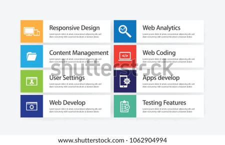Web Design and Development Infographic Icon Set