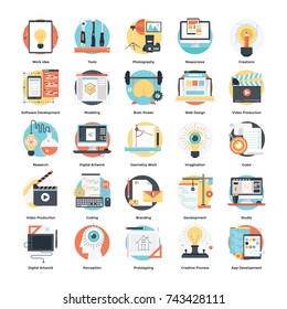 Web Design and Development Vector Icons Set 