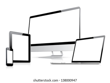 Web design in electronic devices vector eps10