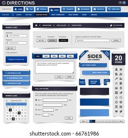 Web Design Element Blue