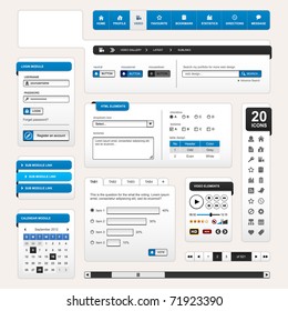 Web Design Element Blue