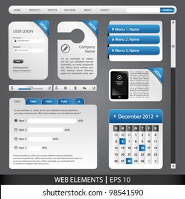 Web Design Element Blue and grey