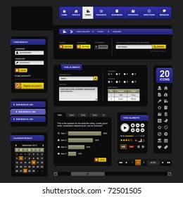 Web Design Element Dark Black