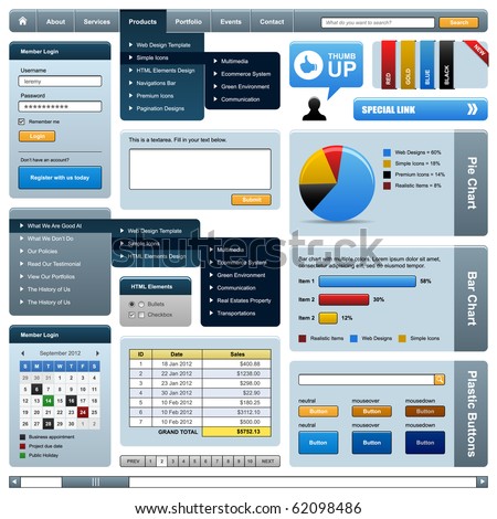 Web Design Element Frame Template