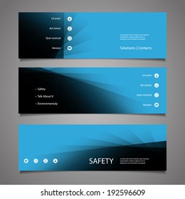 Web Design Elements - Abstract Blue Header Design