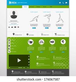 Web Design, elements, buttons, icons. Templates for website. 