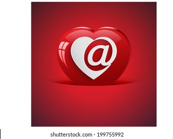 Web design Elements heart E-Mail.Vector