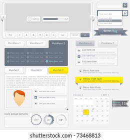 Web design elements set