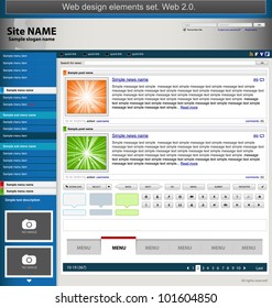Web design elements set. Vector illustration