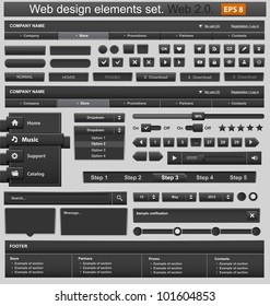 Web design elements set. Vector illustration