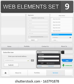 Web design elements set. Vector illustration