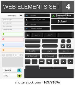 Web design elements set. Vector illustration