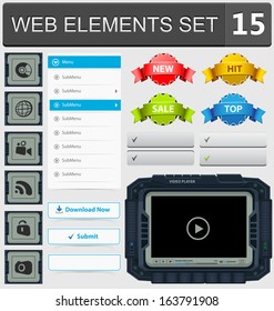 Web design elements set. Vector illustration