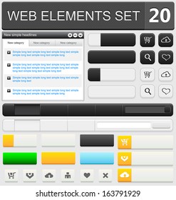 Web design elements set. Vector illustration