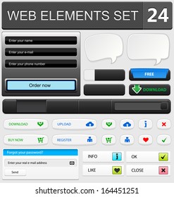 Web design elements set. Vector illustration
