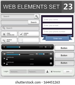 Web design elements set. Vector illustration