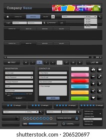 Web design elements set. Vector illustration