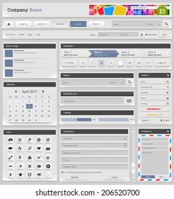 Web design elements set. Vector illustration