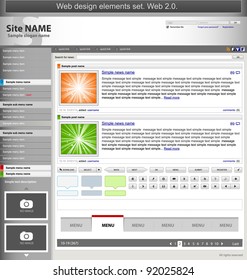 Web design elements set. Vector illustration