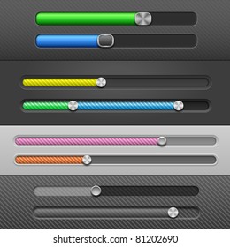 Web Design Elements: Slider Bars. Vector Illustration