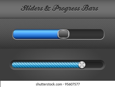 Web Design Elements: Slider Bars. EPS8 Vector Illustration