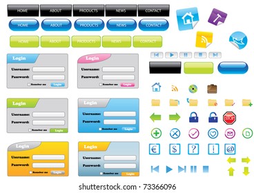 web design elements vector eps8