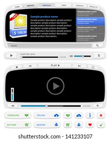 Web design elemets set. Vector illustration