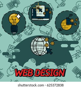 Web design flat concept icons