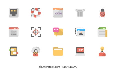 Web Design Flat Icons Pack 