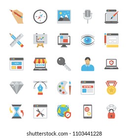 Web Design Flat Vector Icons 